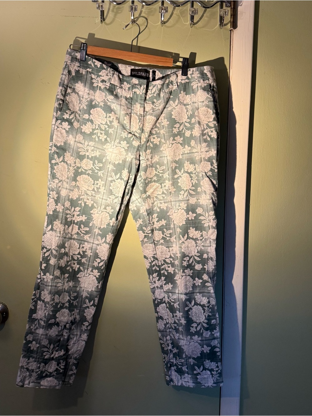 Wildfang Green Floral Print Trousers